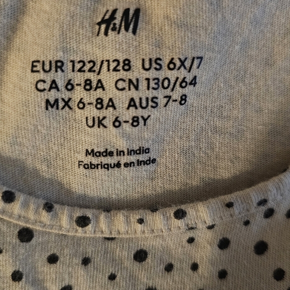 H&M Cream and Black Dotted Kids Dress - Picture 6 of 6